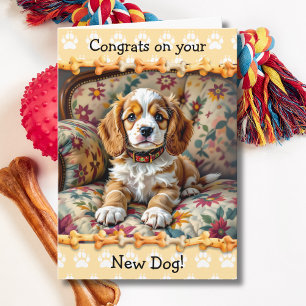 Söt Grattis på din nya Cocker Spaniel hund Kort
