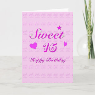 Söt grattis på födelsedagen 16 inbjudan