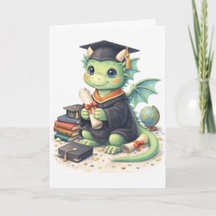 Söt Grattis till Studenten Drak Kort