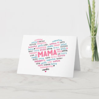Söt gratulationskort för mamma; morsan; mamman; kort