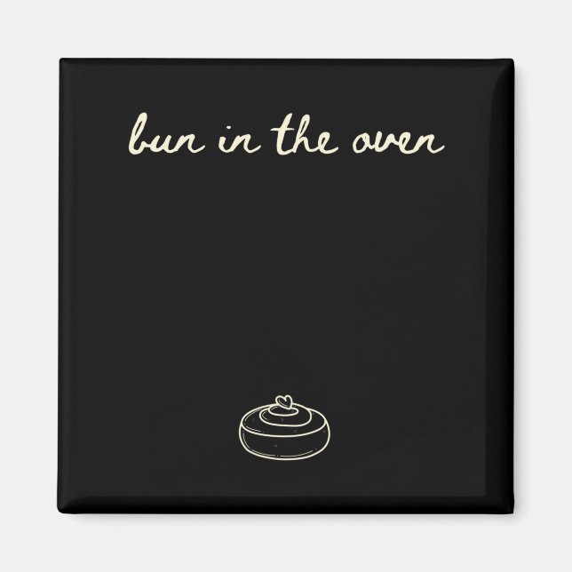 Söt graviditet avslöjande annonsering t-shirt, bul magnet (Framsidan)