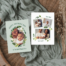 Söt Greenery Mors dag-fotokort för Mamma Kort