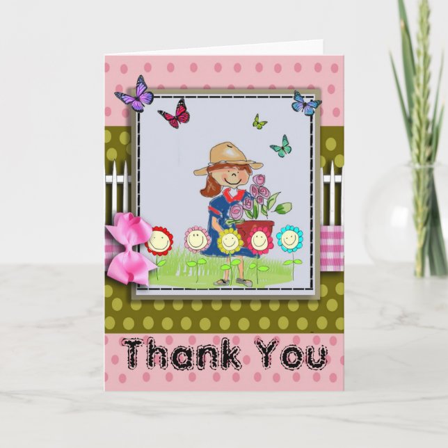 Söt Greeting Card Tack Kort (Framsida)