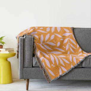 Söt grenar - orange och rosa filt