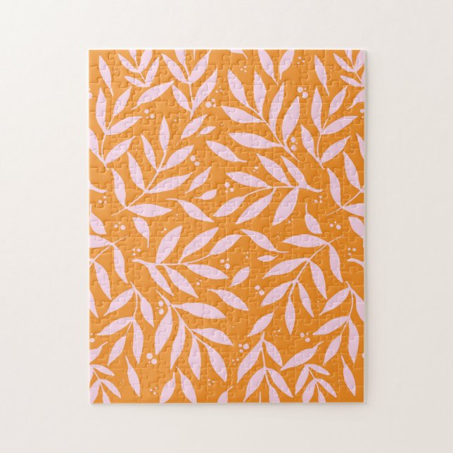 Söt grenar - orange och rosa pussel (Vertikal)