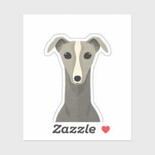Söt Greyhound-hunddekal – Rollig Whippet-vinyl Klistermärken