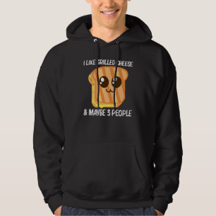Söt Grillad Ost För Män Kvinnor Toast Bröd Hoodie