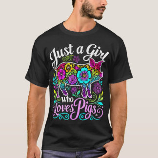Söt Gris Bara En Tjej Som älskar Grisar T Shirt