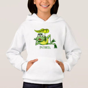 Söt groda älskare add namn Hoodie T Shirt
