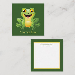 Söt groda älskare lägger till känslor anteckningskort