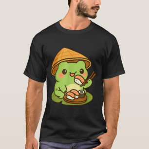 Söt Groda Äter Sushi Anime Japanska Gåvor Män Wo T Shirt