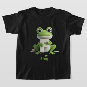 Söt Groda Barn T-Shirt F är för Groda Alfabetet
