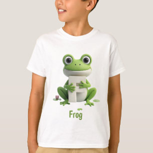 Söt Groda Barn T-Shirt F är för Groda Alfabetet