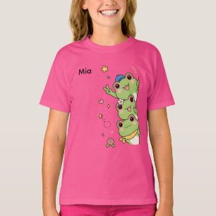 Söt Groda Estetiska Flickor T-Shirt
