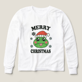 Söt Groda God Jul T-Shirt