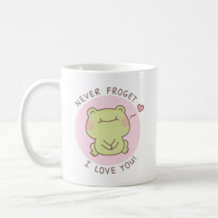 Söt Groda Kärlek Puns Never Frogret Jag Älskar Dig Kaffemugg