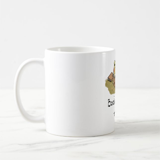 Söt Groda Läsning - Böcker Är Min Terapi Kaffemugg (Vänster)