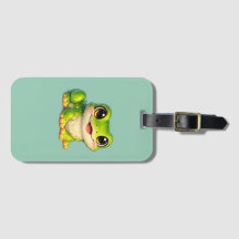 Söt Groda Med Stora Ögon Kawaii Djurdesign