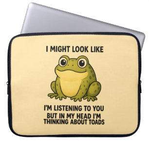 Söt groda padd ADHD humor möte överlevnadsgåva Laptop Fodral