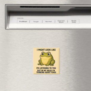 Söt Groda Padda ADHD Humor Möte Överlevnad Present Magnet