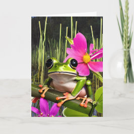 Söt Groda Puns Toad Födelsedagstema Kort