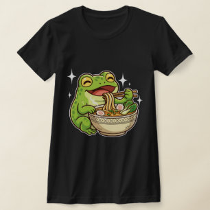 Söt groda som äter Ramen – Ramen Var Glad Kawaii S T Shirt