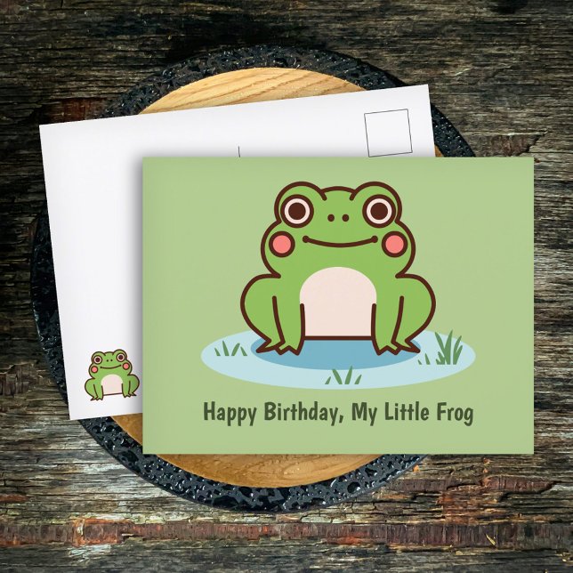 Söt groda  vykort (Cute Frog Postcard)