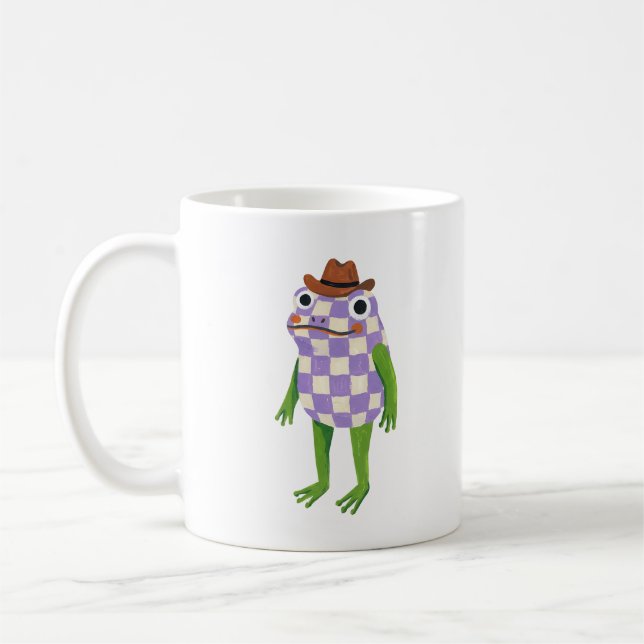 Söt Groda Western-mugg Kaffemugg (Vänster)