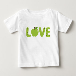 Söt Grön Äpple KÄRLEK Barn T-Shirt