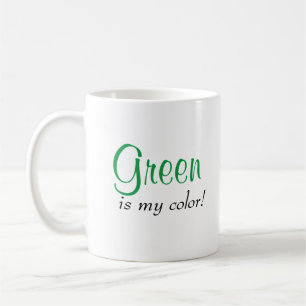 Söt Grön Är Min Färg Citat Kaffemugg