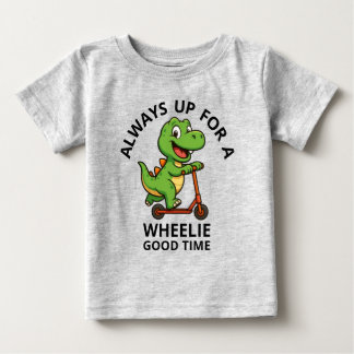 Söt grön dinosaurie barn t-shirt