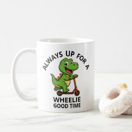Söt Grön Dinosaurie Kaffemugg