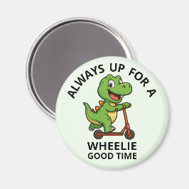 Söt Grön Dinosaurie Magnet