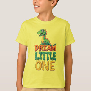 Söt Grön Dinosaurie T Shirt