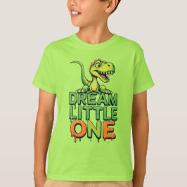 Söt Grön Dinosaurie T Shirt