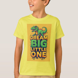 Söt Grön Dinosaurie T Shirt