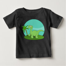 Söt Grön Dinosaurie