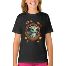 Söt Grön Drak “Autism Fantastisk Höst” Design 