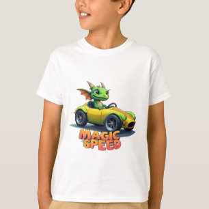 🚗 Söt Grön Drak Klassisk Bilutflykt 🐾 T Shirt