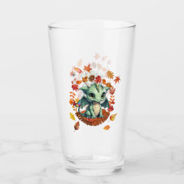 Söt grön drake “Autism Awesome Autumn” Design Glaskopp