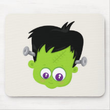 Söt grön Frankensteins monster-ansikte Halloween