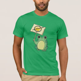 Söt Grön Inga Kungar Groda T-shirt