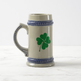 Söt grön lycklig 4 blad hjärta Klöver shamrock Sejdel