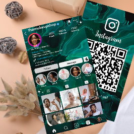 Söt Grön Marmor | QR Visitkort
