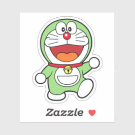 Söt Grön Mini Doraemon Anime Klistermärken