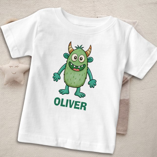 Söt Grön Monster Personlig T Shirt (Skapare uppladdad)