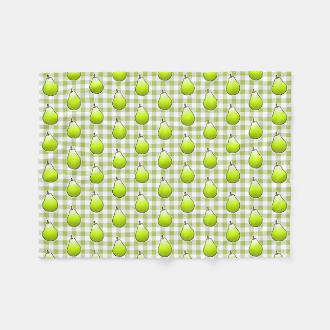 Söt Grön Päron Fleecefilt (Framsidan (Horisontell))