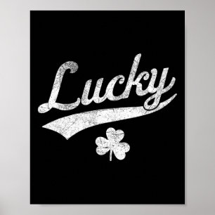 Söt grön Shamrock Lucky St Patricks Day  Poster