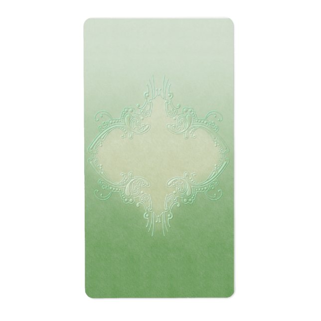 Söt Grönt Apothecary Label Fraktsedel (Framsidan)