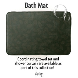 Söt grönt bladbad badrumsmatta